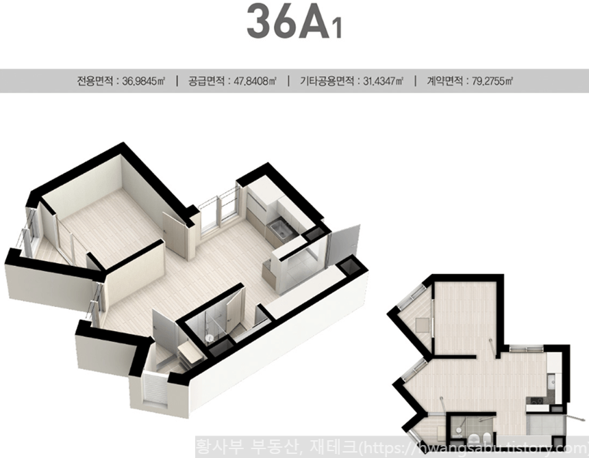 남구로역-동일-센타시아-36A1-평면도(14평형-A1타입)