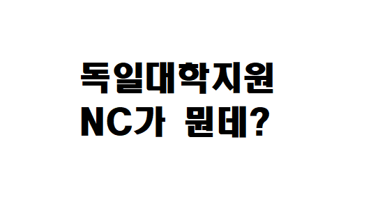  독일 대학 지원 NC 와 Kein NC