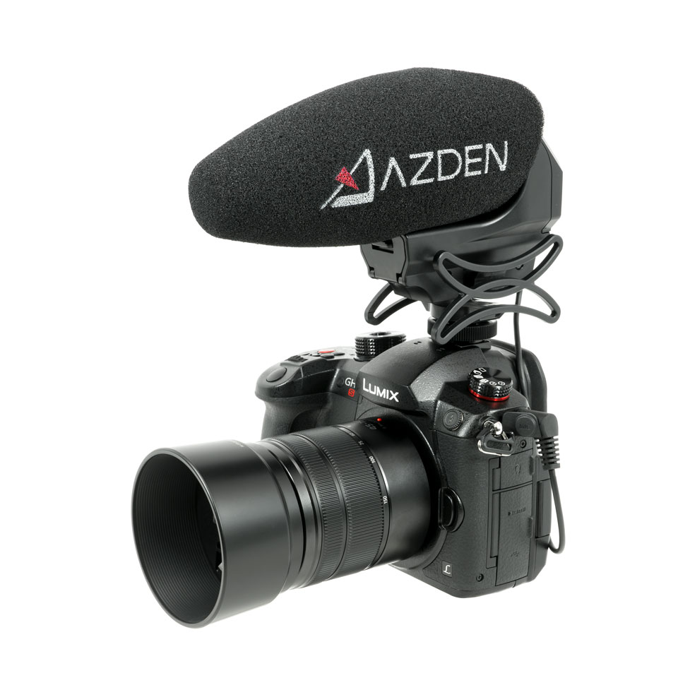  카메라 샷건 마이크 AZDEN 스테레오 모노 캠코더 비디오 마이크 SMX-30