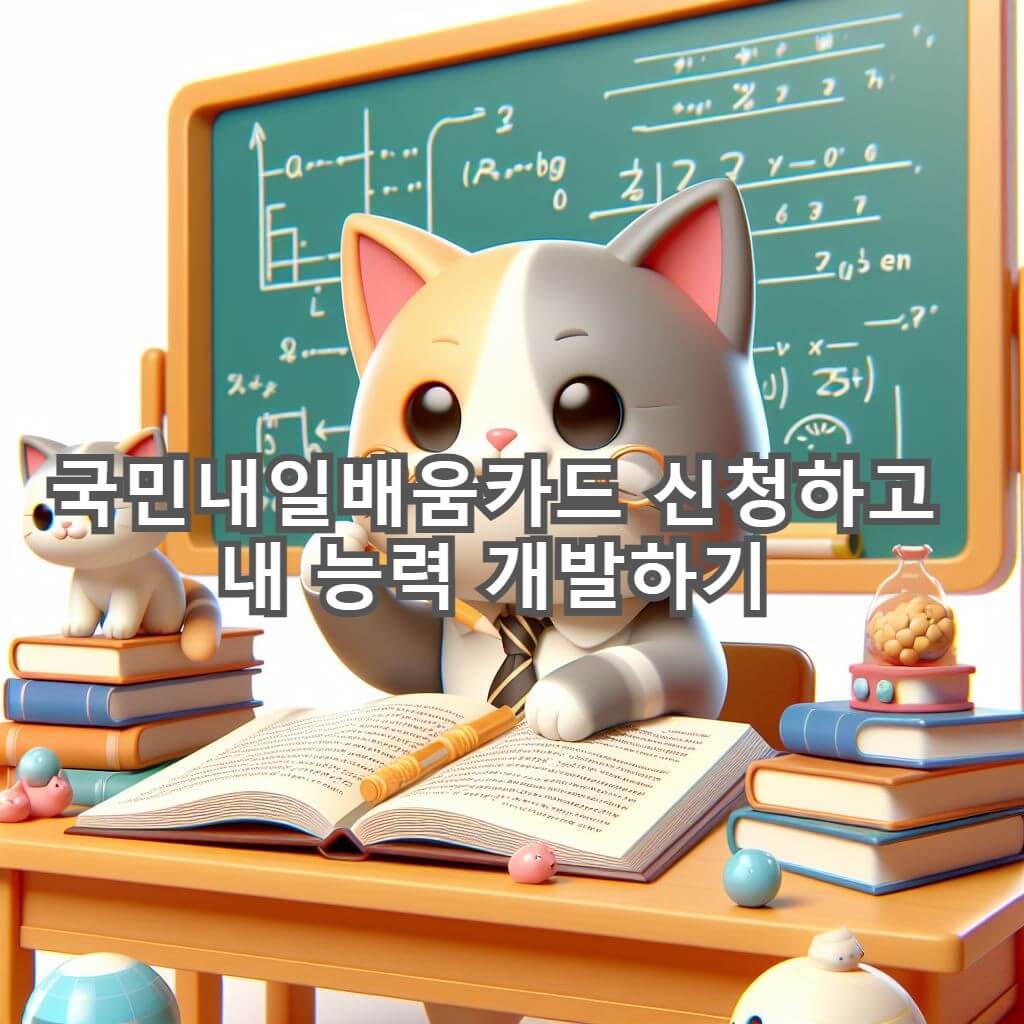  국민 내일 배움 카드로 내 능력 개발하기 지금 바로 신청하세요