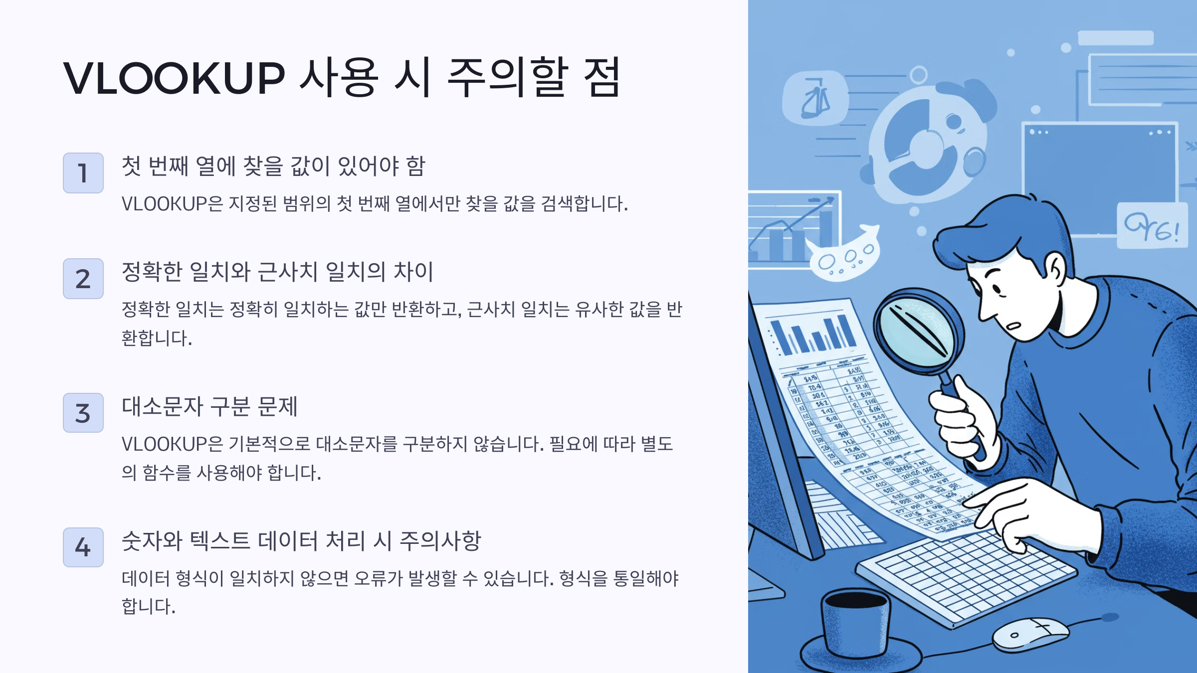 VLOOKUP 사용 시 주의할 점