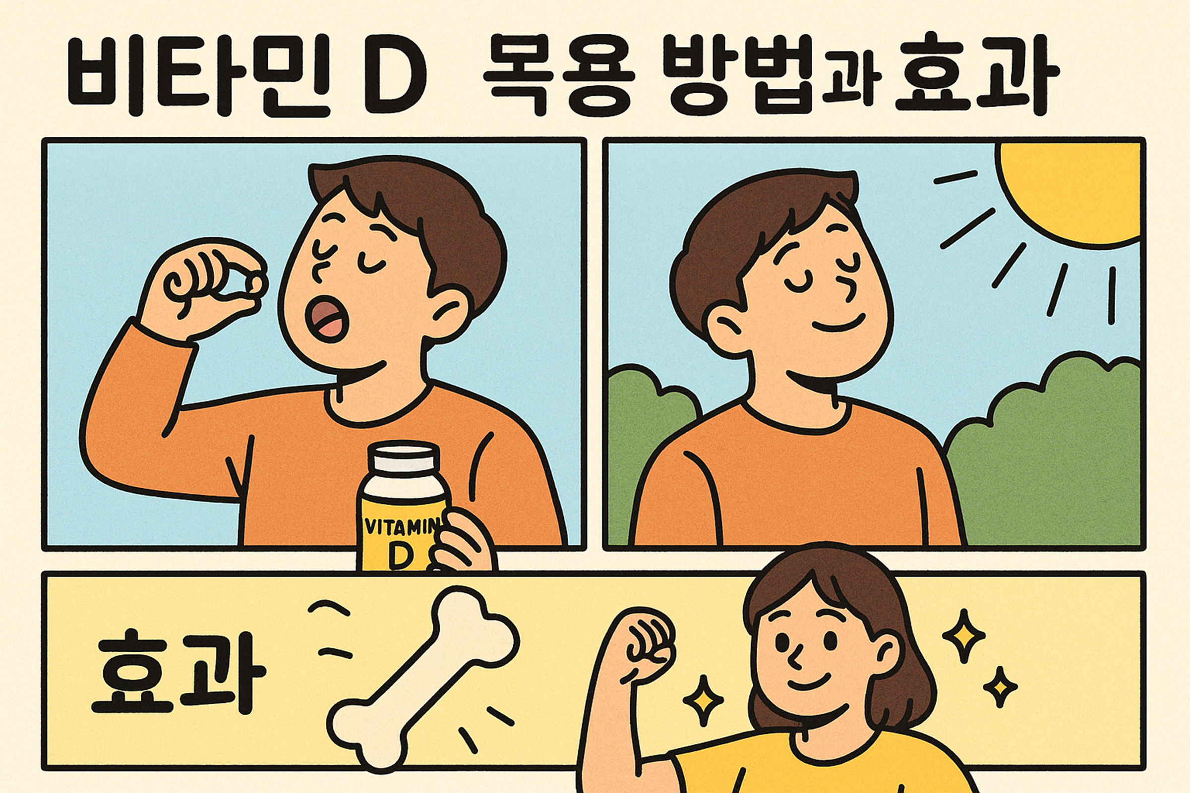 비타민 D 복용 방법과 효과