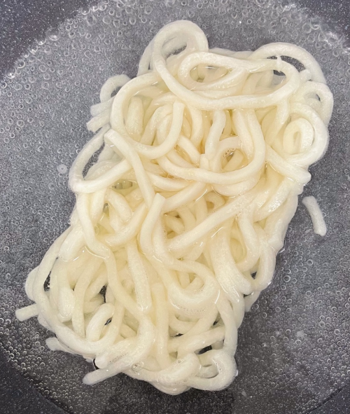 우동면 데치기