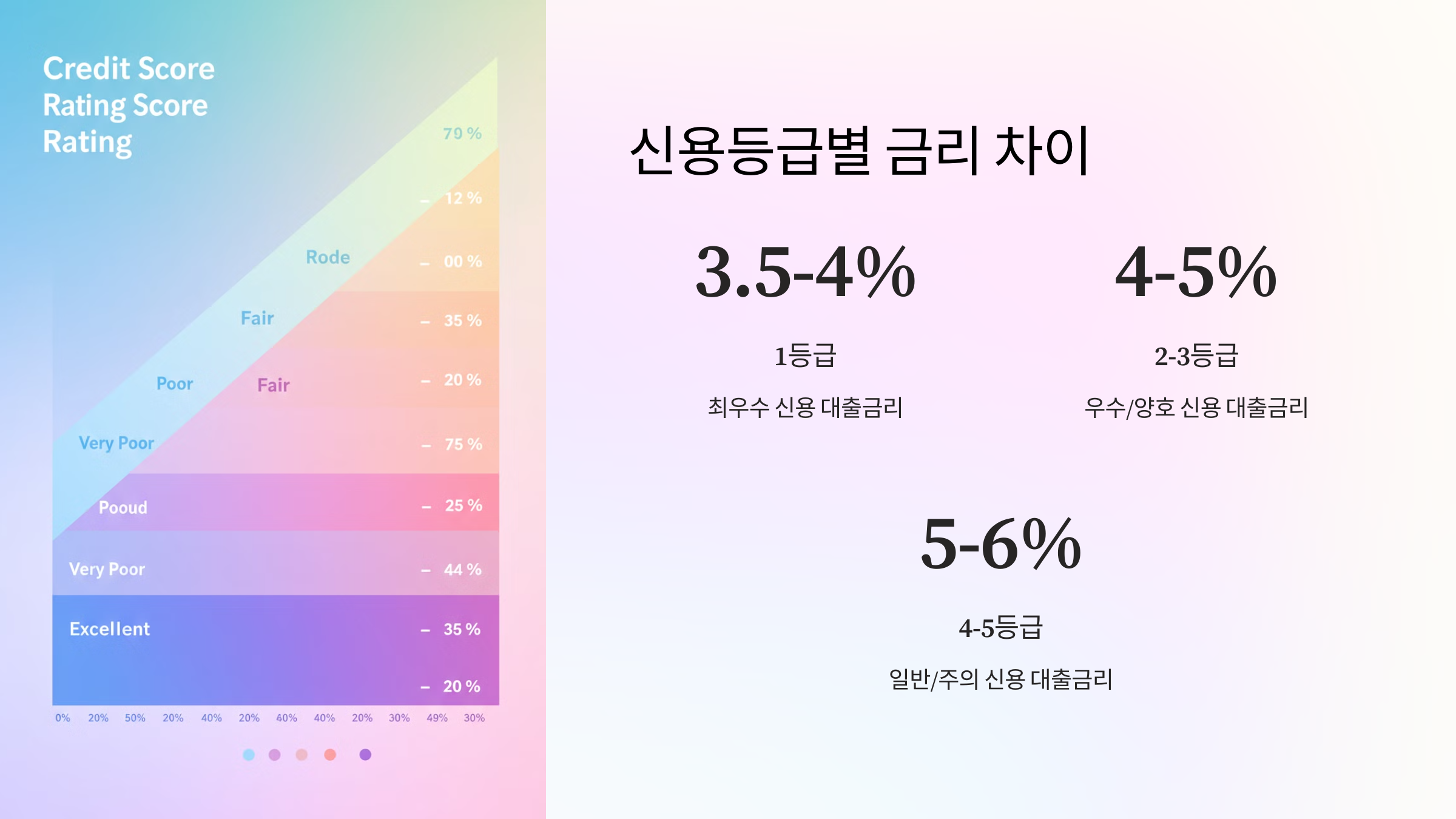신용등급에 따른 금리 차이 분석하기