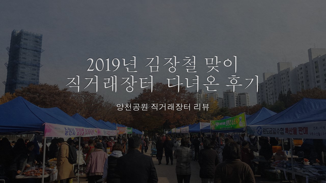  2019년 김장철 맞이 직거래장터  다녀온 후기, 양천공원 장터 리뷰