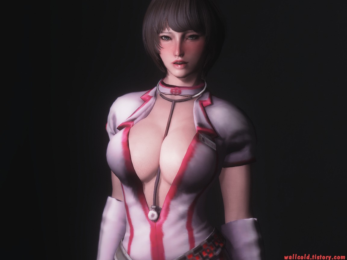 스카이림 의상 - 간호사 의상 partizan nurse clothes skyrim mod 001