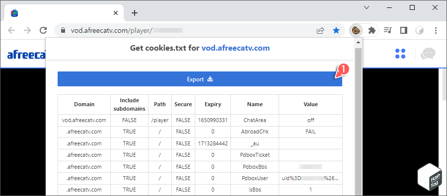 Cookies Export