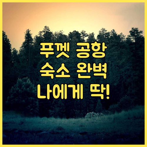푸켓 에어포트 숙소 완벽 분석! 나에