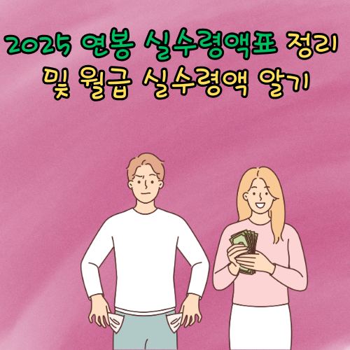 2025 연봉 실수령액표