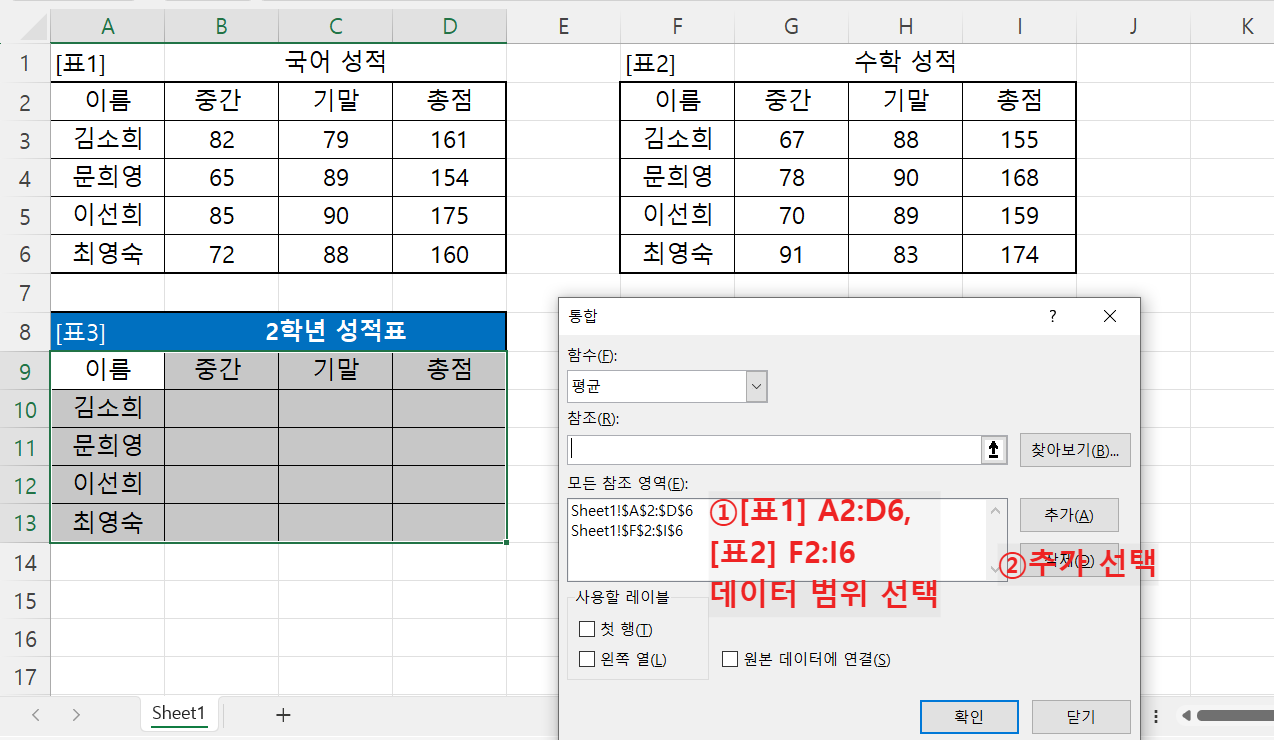 데이터 범위 추가