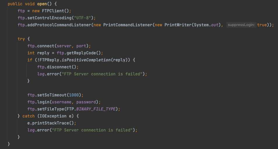 Ftp sockettimeout sotimeout connectiontimeout 