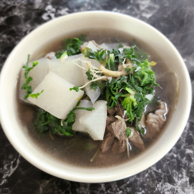 소고기냉이국 끓이기