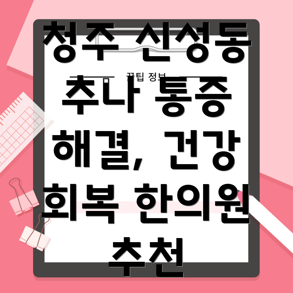 청주 흥덕구 신성동 추나요법