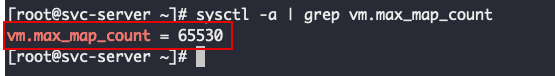 2.1 시스템 vm.max_map_count 설정 값 확인