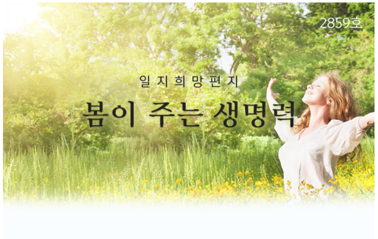  봄이 주는 생명력, 희망편지