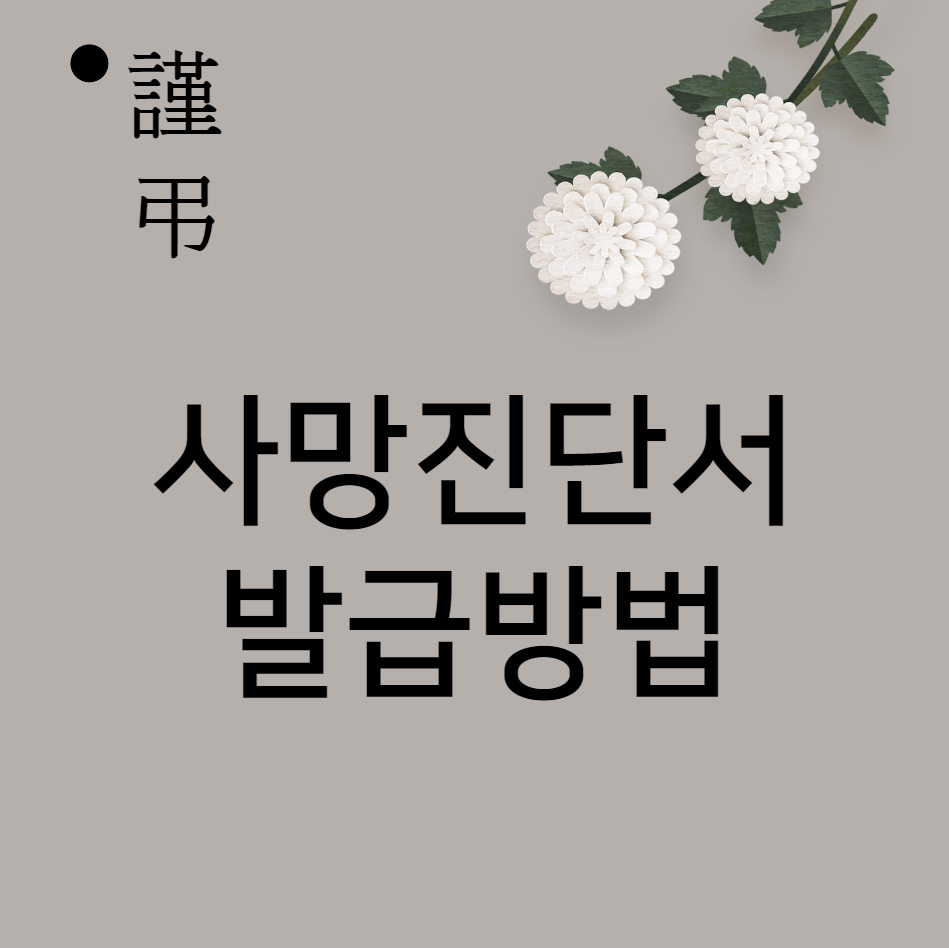  사망진단서 발급방법