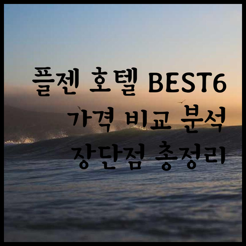 플젠 호텔 6곳 가격 비교 특징 장단
