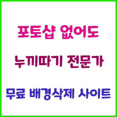  [이미지보정] 인물사진에서 배경만 지워주는 사이트