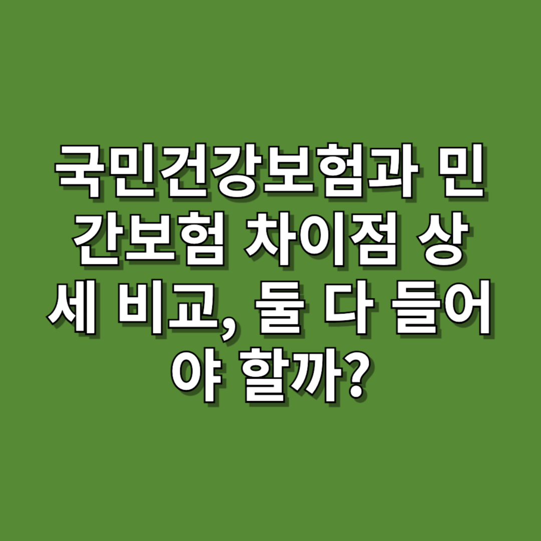 국민건강보험과 민간보험