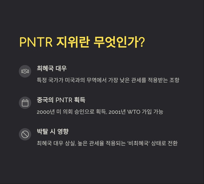 PNTR 지위 박탈이란 무엇인가?