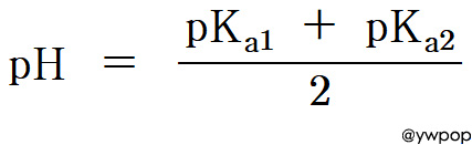 pH = (pKa1 + pKa2) / 2