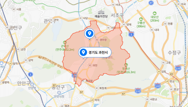 3기-신도시-사전청약-위치-경기도-과천-지도