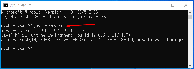 터미널 자바 버전 확인