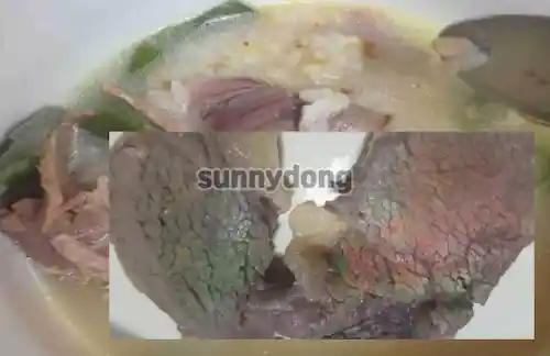 설렁탕, 곰탕 고기 무지개 형광색 이미지