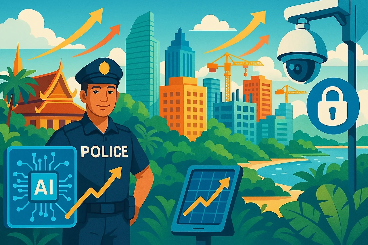 동남아 신흥국 AI 성장 및 치안 관련 이미지