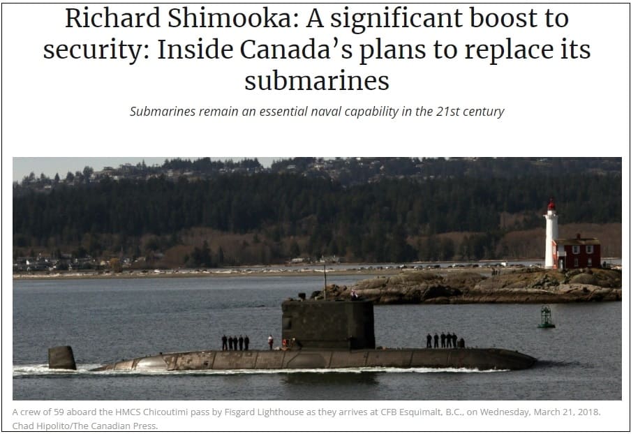 60조 캐나다 해군 잠수함 전력 교체 사업...한국이 유력하다고? &quot;A significant boost to security: Inside Canada&rsquo;s plans to replace its submarines&quot;