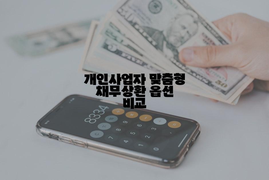 개인사업자 맞춤형 채무상환 옵션 비교