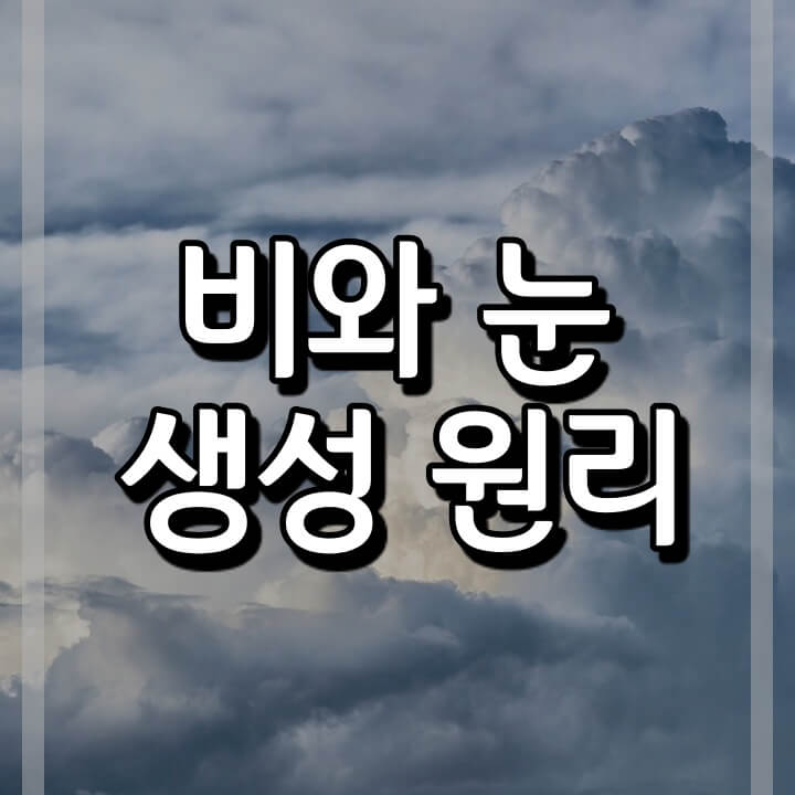  비와 눈이 만들어지는 원리