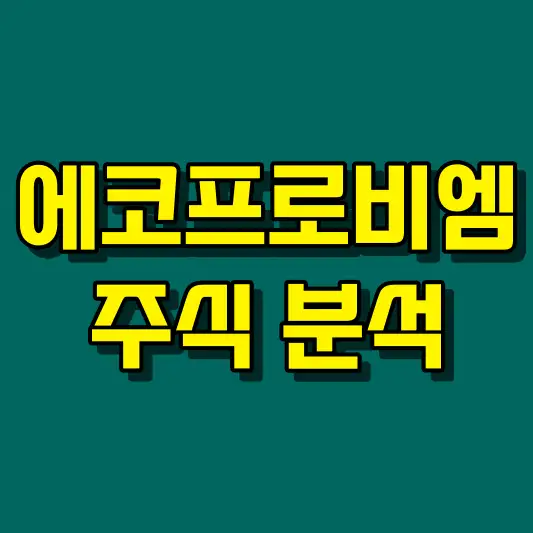 에코프로비엠 주식 분석