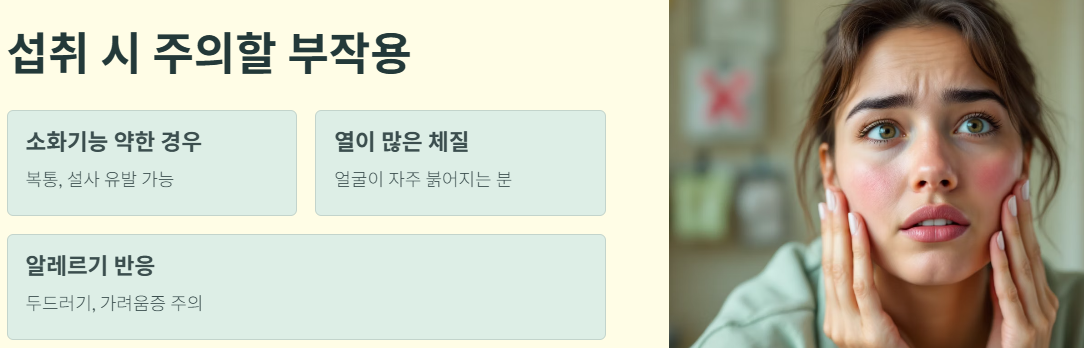 섭치 시 주의할 부작용 3가지 예시