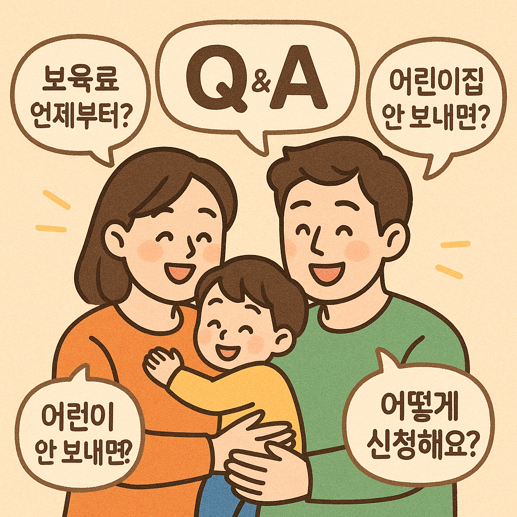 보육료 지원 Q&amp;A 시각화