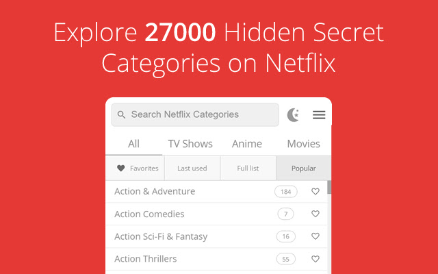 Netflix Categories