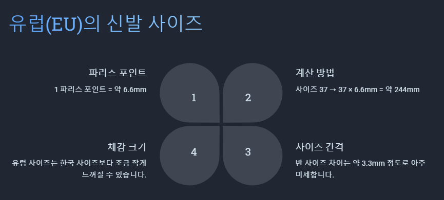 유럽 신발 사이즈