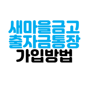  새마을금고 예적금 비과세 혜택받기 - 출자금통장 가입방법