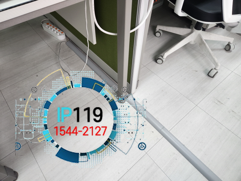 인천 사무실 바닥 17회선 포설 및 멀티탭 설치 랜공사 작업 사례입니다