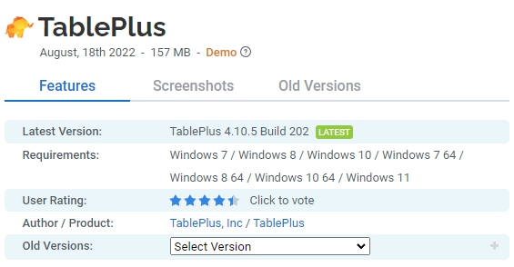 TablePlus 무료 다운로드