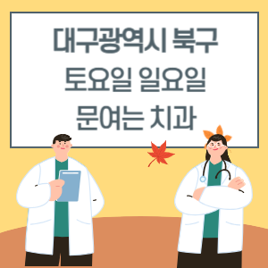 대구 북구 토요일 일요일 치과 진료 병원 리스트