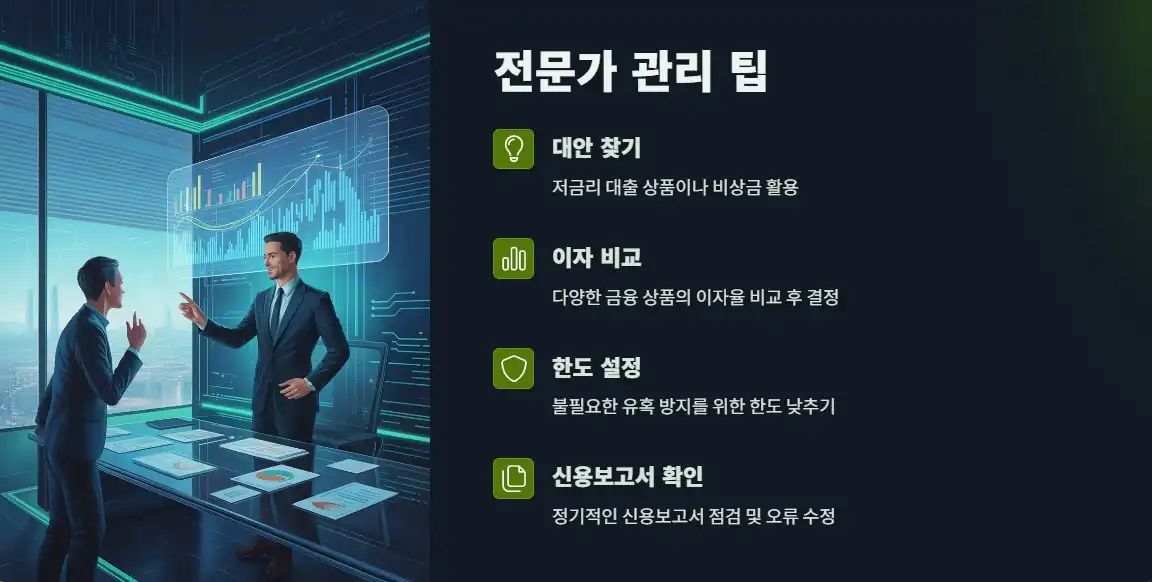 현금서비스 관리 팁