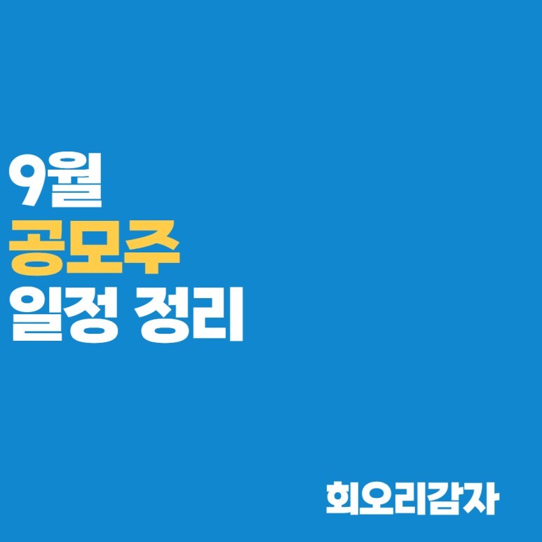  9월 공모주 일정 정리 / SK리츠, 와이엠텍, 현대중공업, 케이카