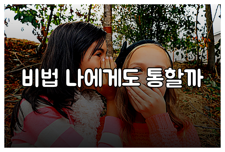 비법 나에게도 통할까
