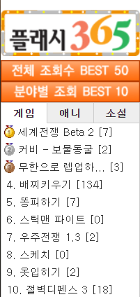  플래시게임 사이트 추천 무료 게임 플레이 TOP5