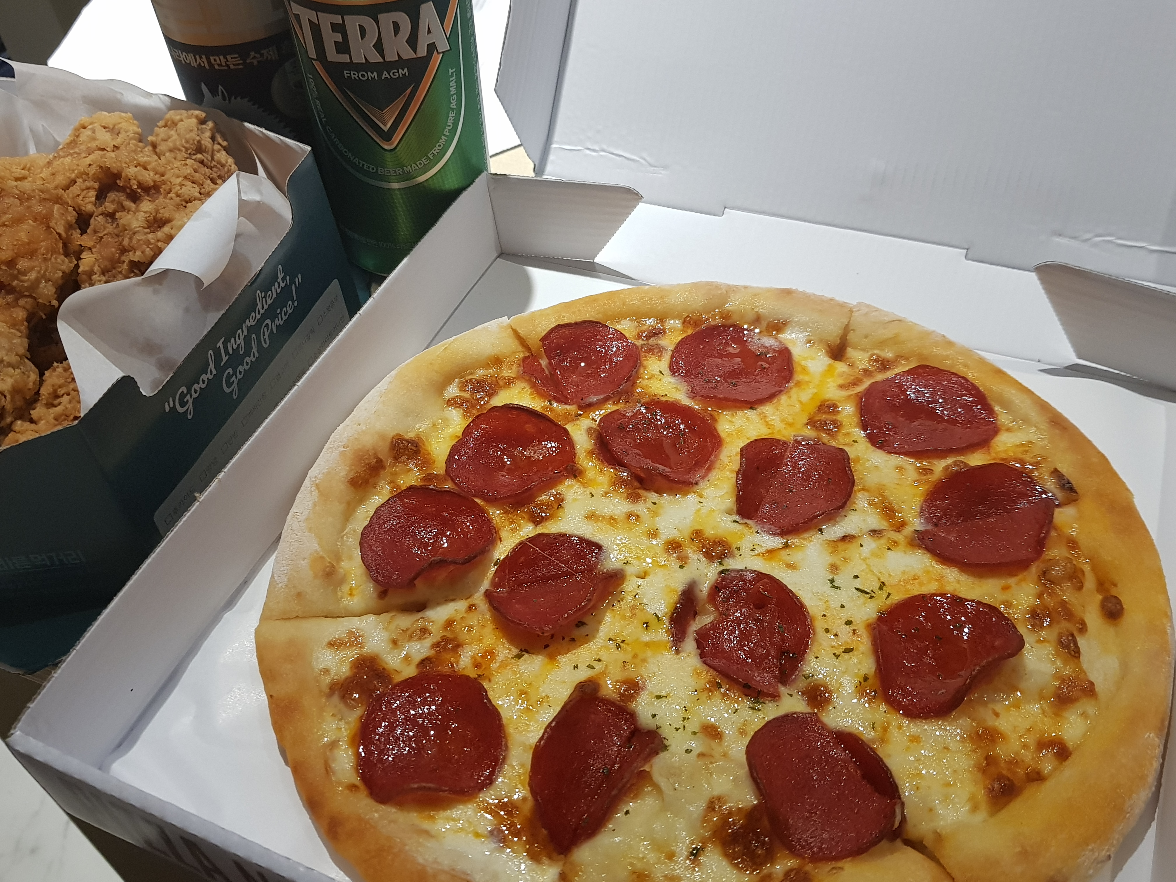  피자나라 치킨공주 페퍼로니피자&후라이드 후기