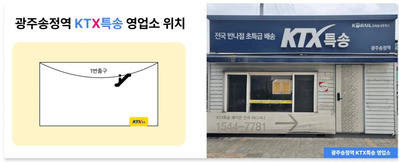출처_짐캐리 대전역 KTX특송화물 위치