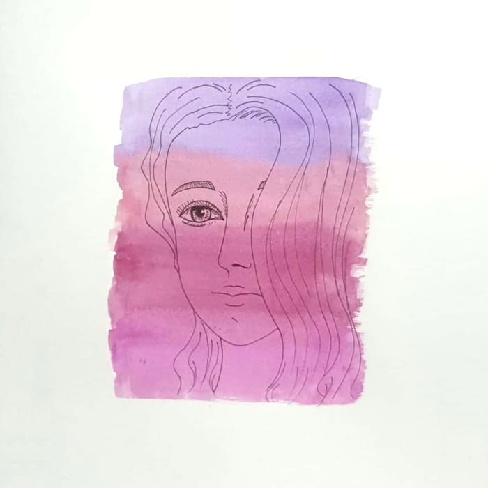  Sunset 노을 일러스트 일러스트레이션 그림 드로잉 수채화 펜화 그리기 감상에 빠지다