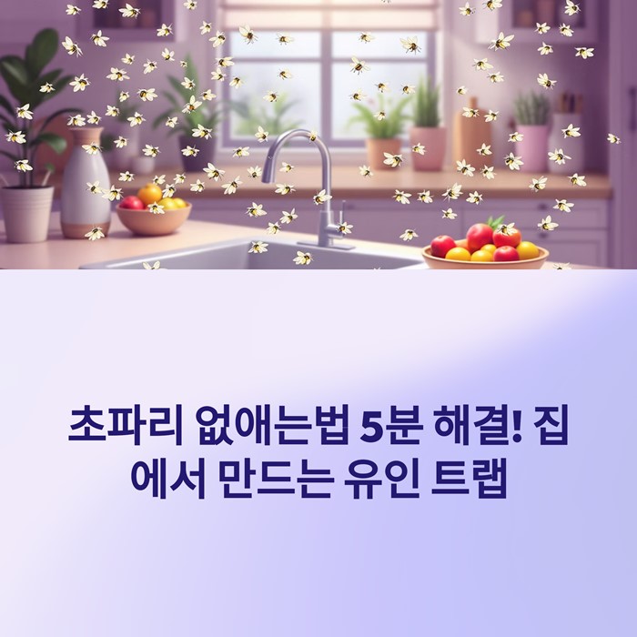 초파리 없애는법 5분 해결! 집에서 바로 만드는 유인 트랩 요약 이미지