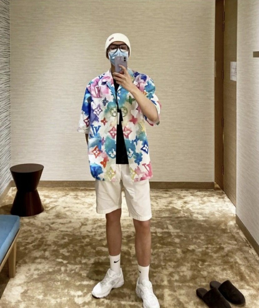  [LOUIS VUITTON] 루이비통 멀티컬러 워터컬러 셔츠 1A8QX8